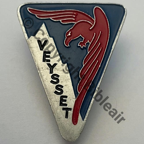 Grpt HAUTE SAVOIE Centre GUILLAUMET Gpe (Volont JM) VEYSSET  A.AUGIS ST.BARTH 2Lig 2Griffes Grenu Alu peint Fond BLEU FONCE MAT Src.historiacollection2a PV500Eur 